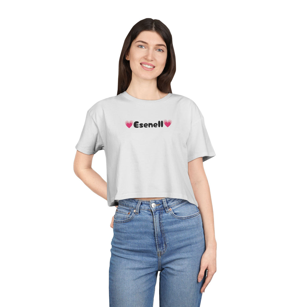 Esenell Heart Throb Crop Tee